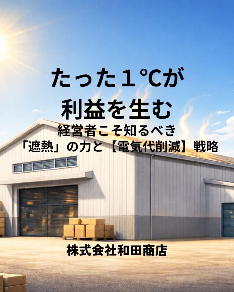 🏭 たった1℃が利益を生む。経営者こそ知るべき「遮熱」の力と【電気代削減】戦略🚨